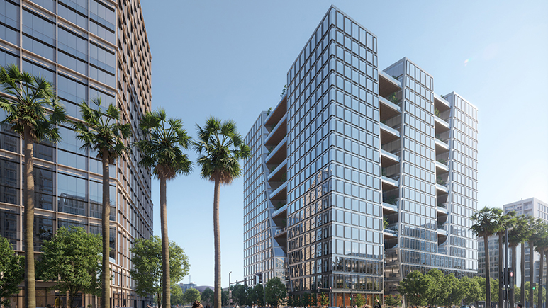 200 Park, first SpeedCore project in California, begins erection
